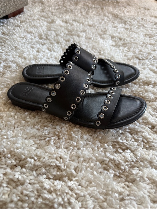 PAIGE Shoes - PAIGE Devyn Black Double-Strap Sandals